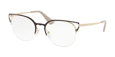 Prada PR 64UV 98R1O1 Eyeglasses in Brown